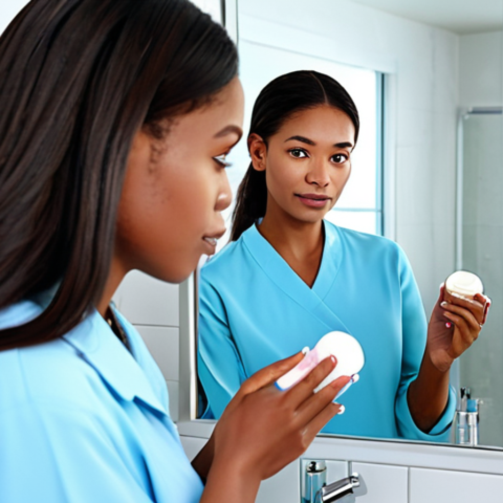 Dry Skin Foundation**
"A woman with dry skin applying hydrating foundation in a well-lit bathroom, fully clothed, appropriate attire, safe for work, perfect anatomy, natural proportions, demonstrating skincare routine, focus on moisturizing, professional, modest, family-friendly"
**