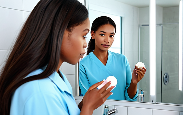 Dry Skin Foundation**
"A woman with dry skin applying hydrating foundation in a well-lit bathroom, fully clothed, appropriate attire, safe for work, perfect anatomy, natural proportions, demonstrating skincare routine, focus on moisturizing, professional, modest, family-friendly"
**